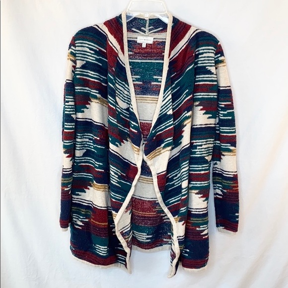 Lucky Brand Tops - 🍷Lucky Brand Aztec Print Cardigan Size XS